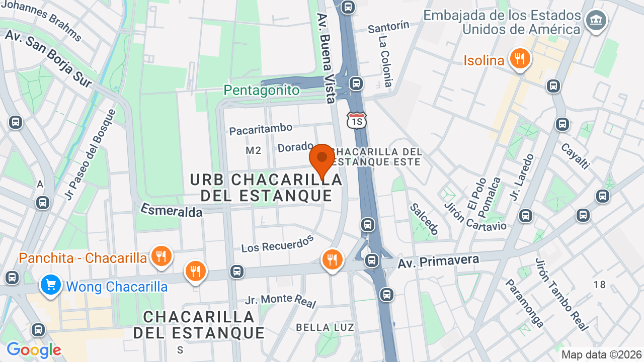 Ubicación aproximada en San Borja