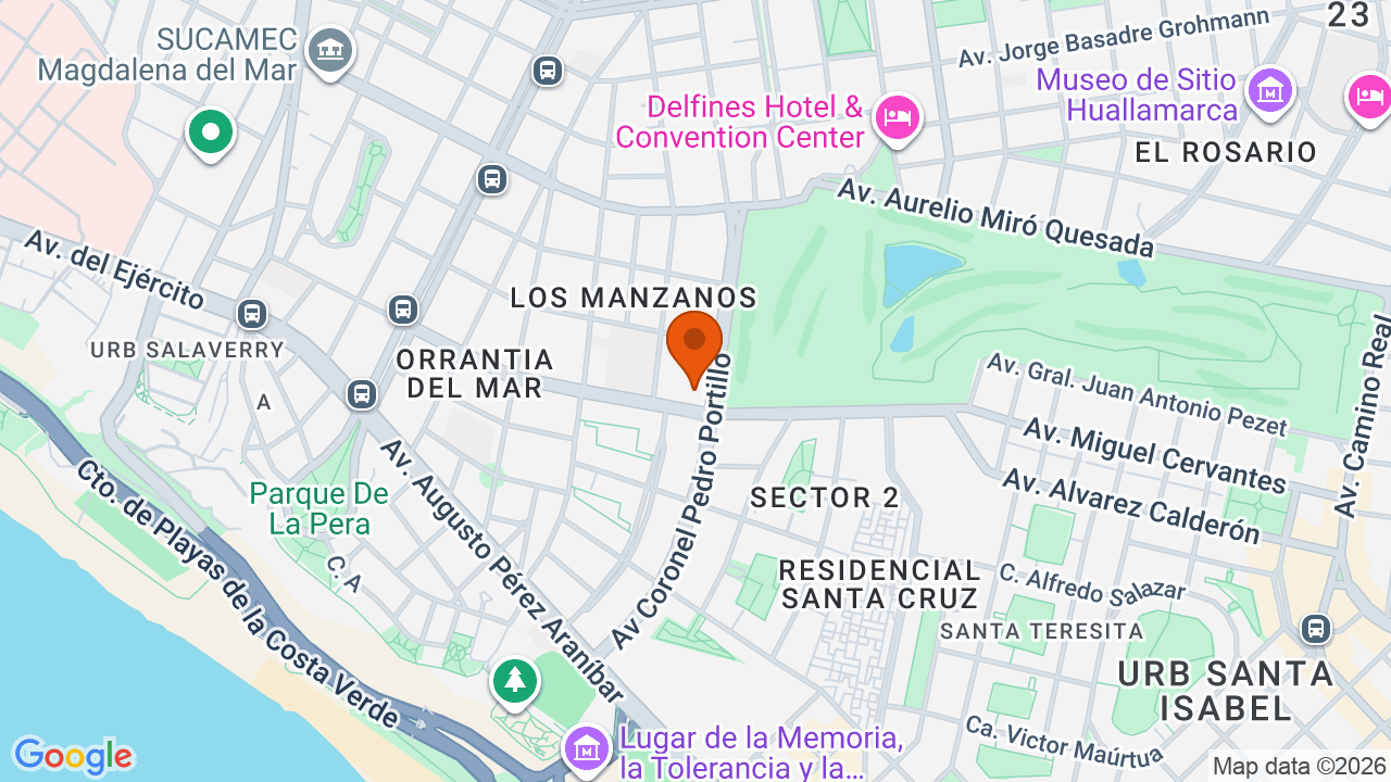 Ubicación aproximada en San Isidro
