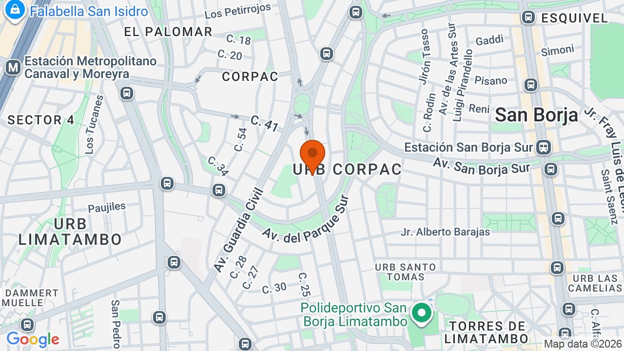 Ubicación aproximada en San Isidro
