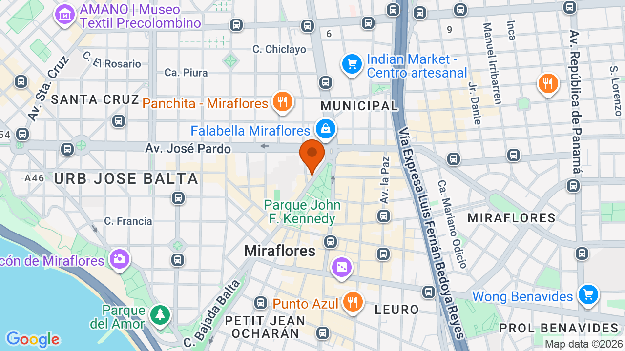 Ubicación aproximada en Miraflores