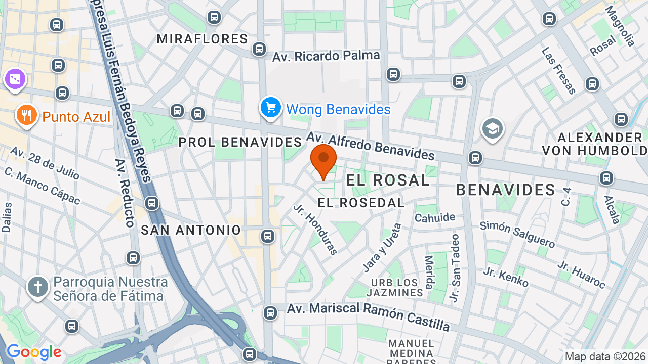 Ubicación aproximada en Miraflores
