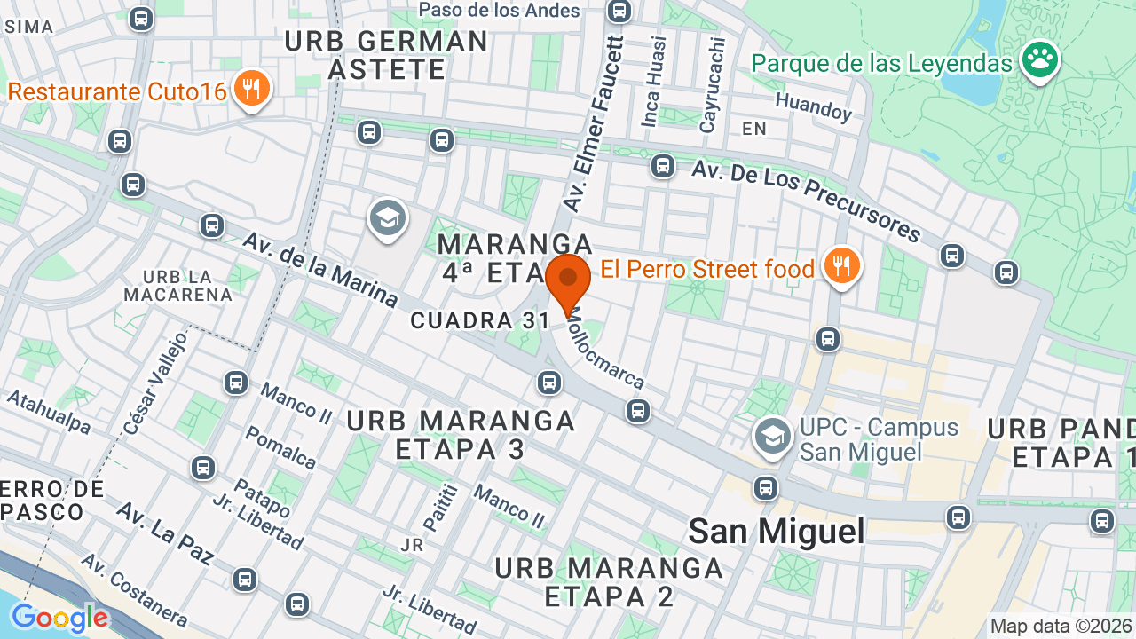 Ubicación aproximada en San Miguel