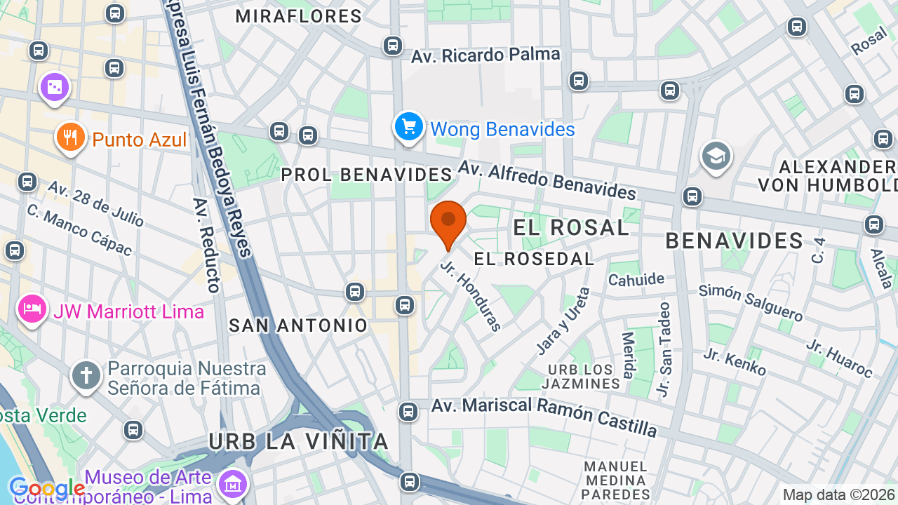 Ubicación aproximada en Miraflores