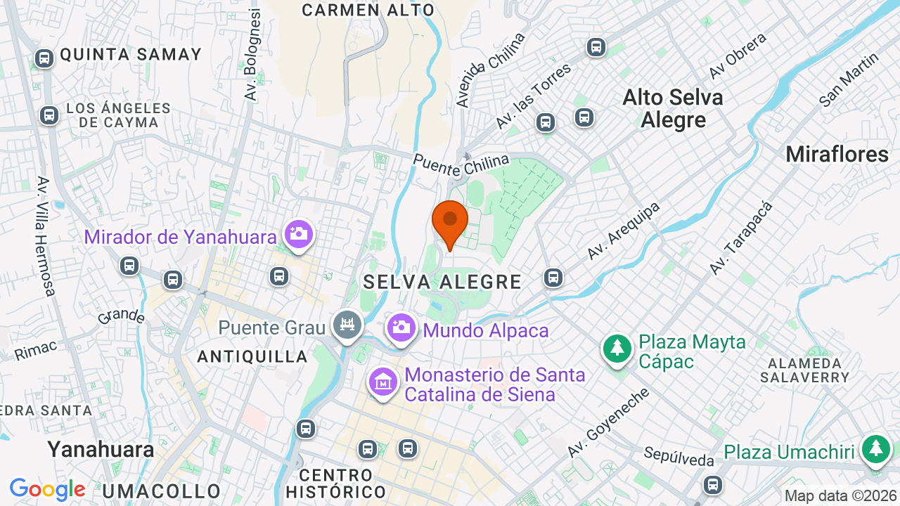 Ubicación aproximada en Alto Selva Alegre