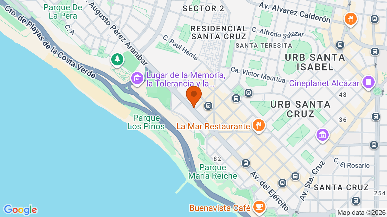 Ubicación aproximada en Miraflores