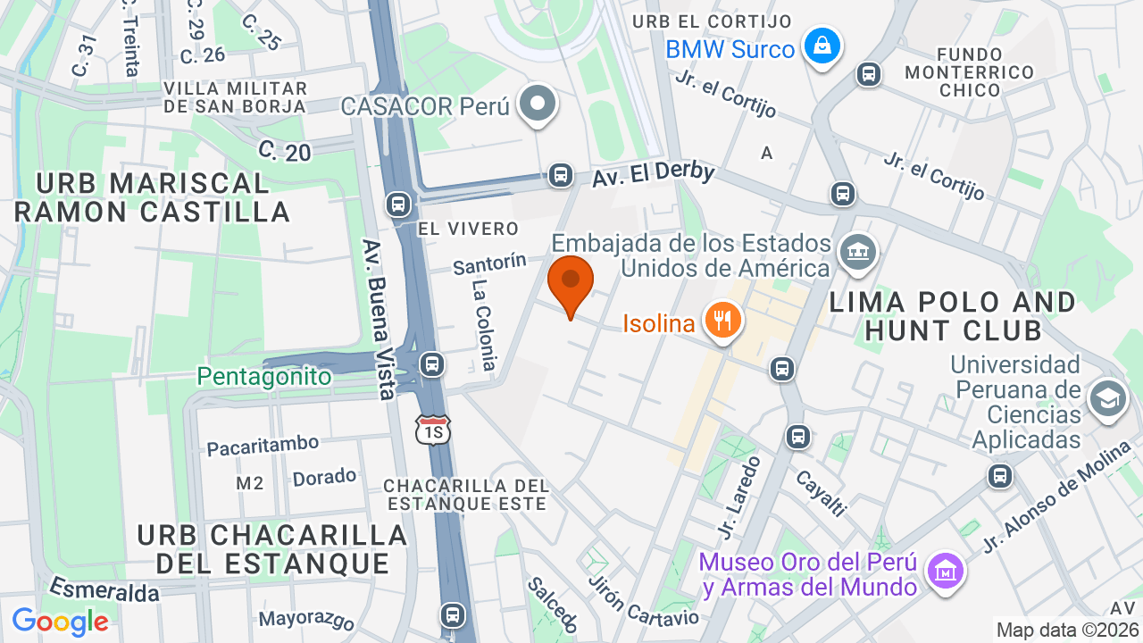 Ubicación aproximada en Santiago de Surco