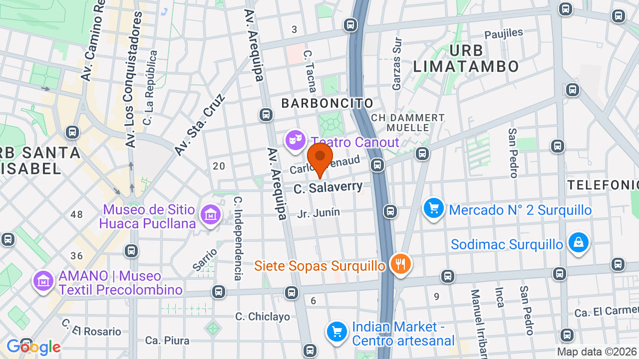 Ubicación aproximada en Miraflores