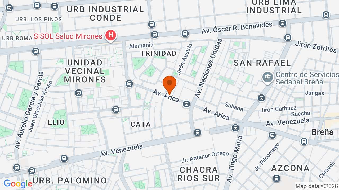 Ubicación aproximada en Cercado de Lima
