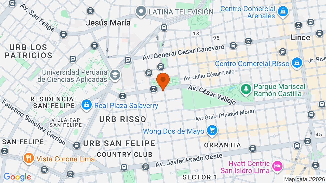 Ubicación aproximada en Lince