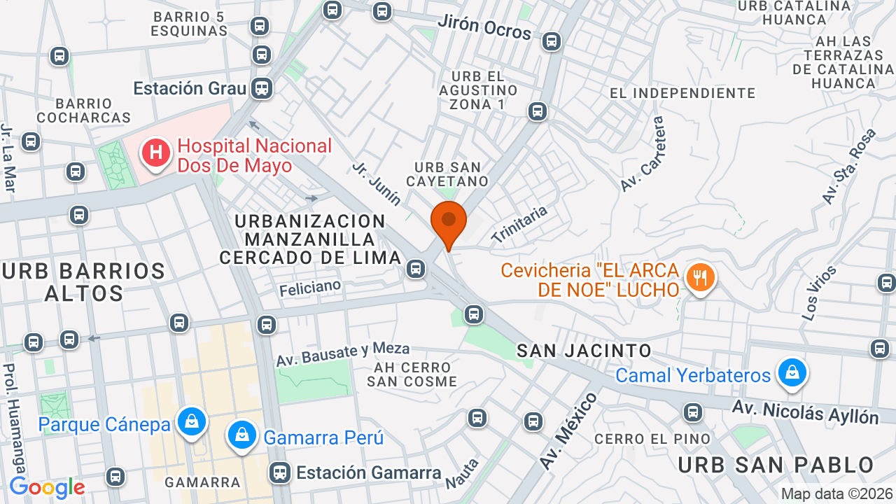 Ubicación aproximada en Cercado de Lima