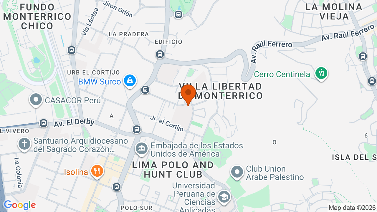 Ubicación aproximada en Santiago de Surco