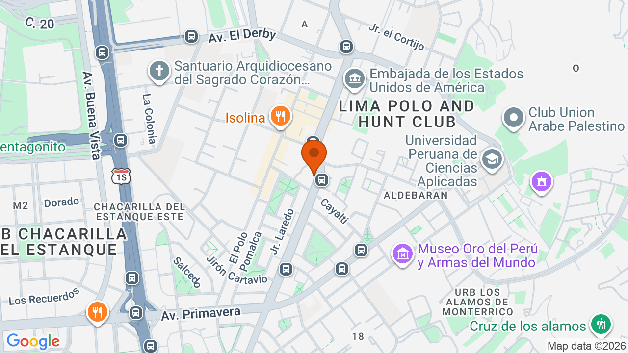 Ubicación aproximada en Santiago de Surco