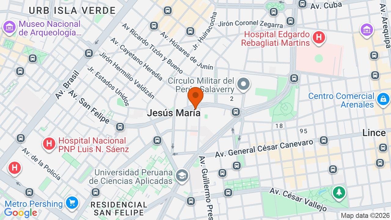 Ubicación aproximada en Jesús María