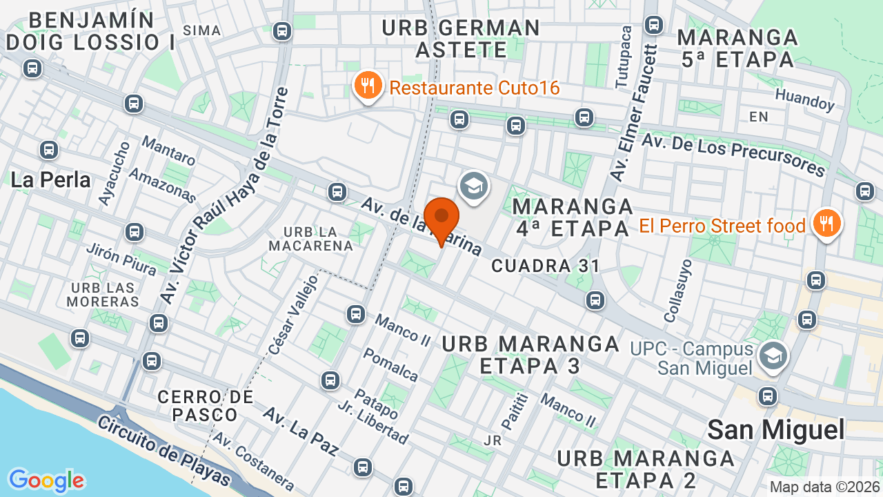 Ubicación aproximada en San Miguel