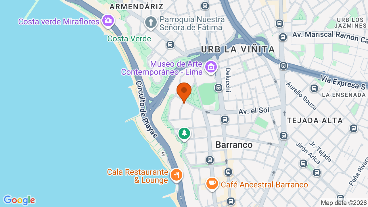 Ubicación aproximada en Barranco