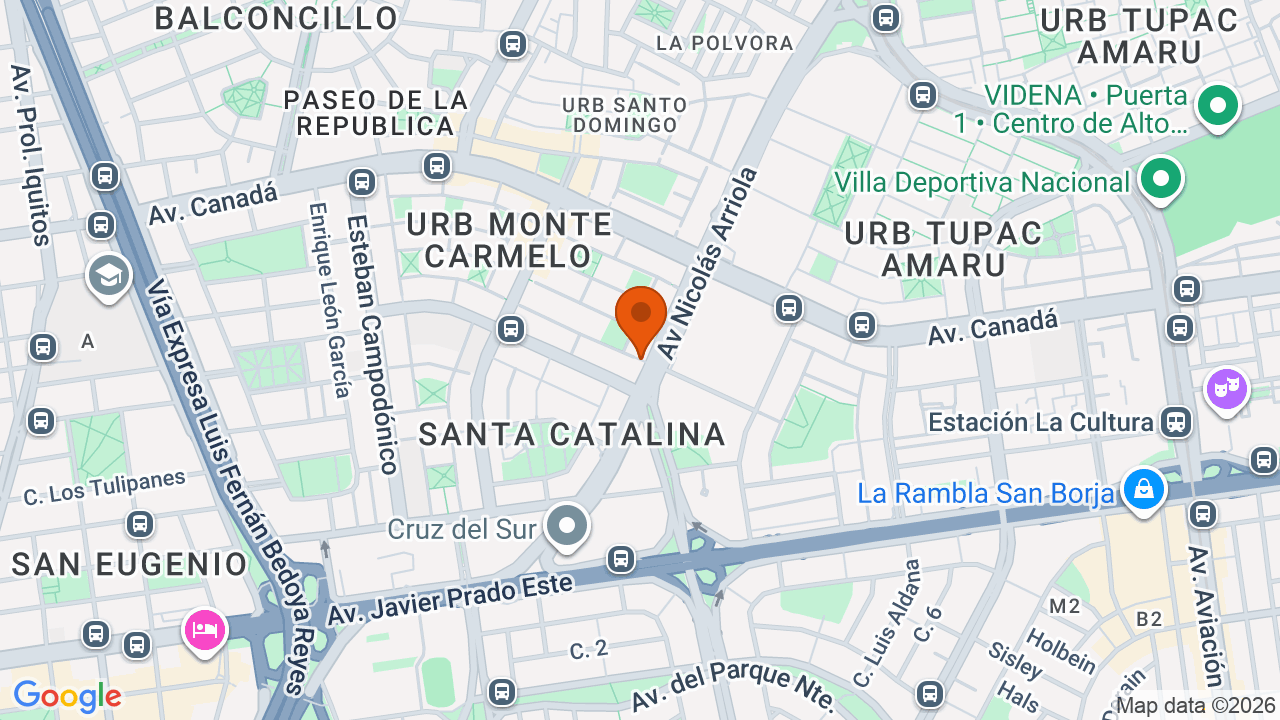Ubicación aproximada en La Victoria