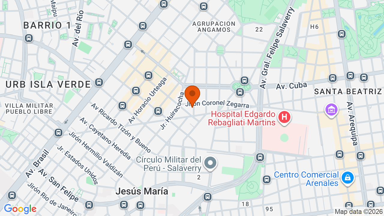 Ubicación aproximada en Jesús María