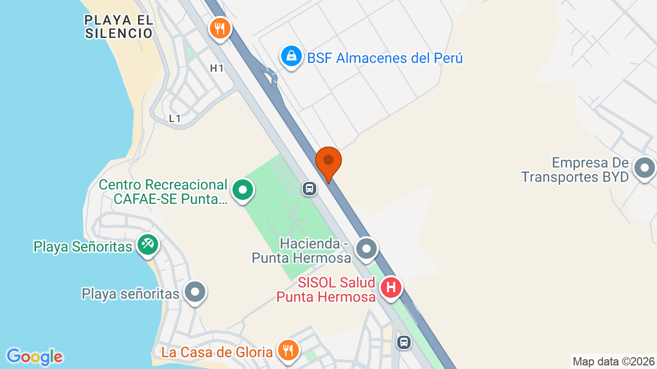 Ubicación aproximada en Punta Hermosa