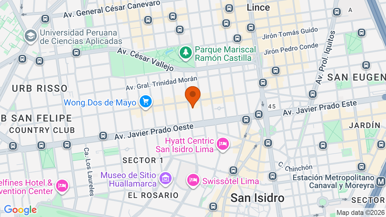 Ubicación aproximada en San Isidro