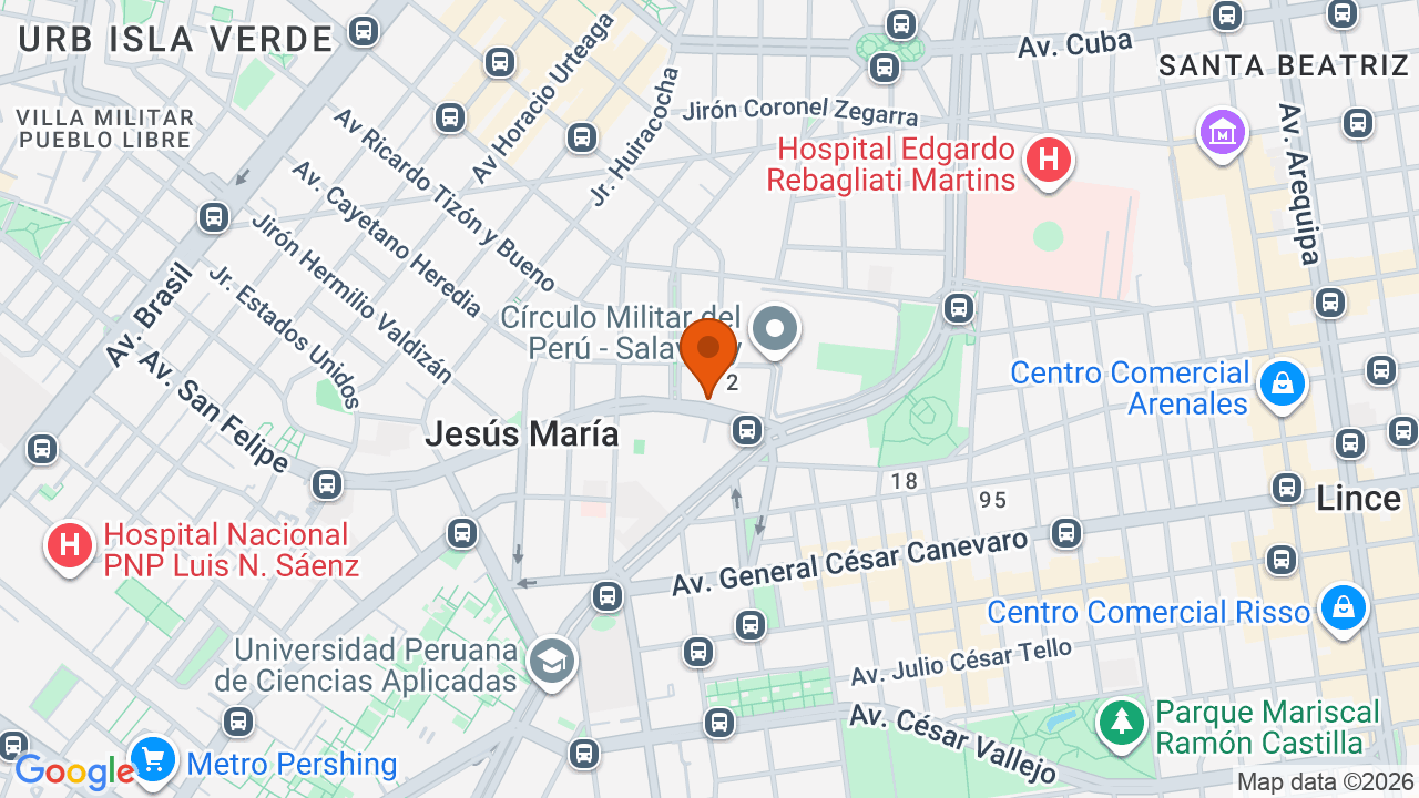 Ubicación aproximada en Jesús María