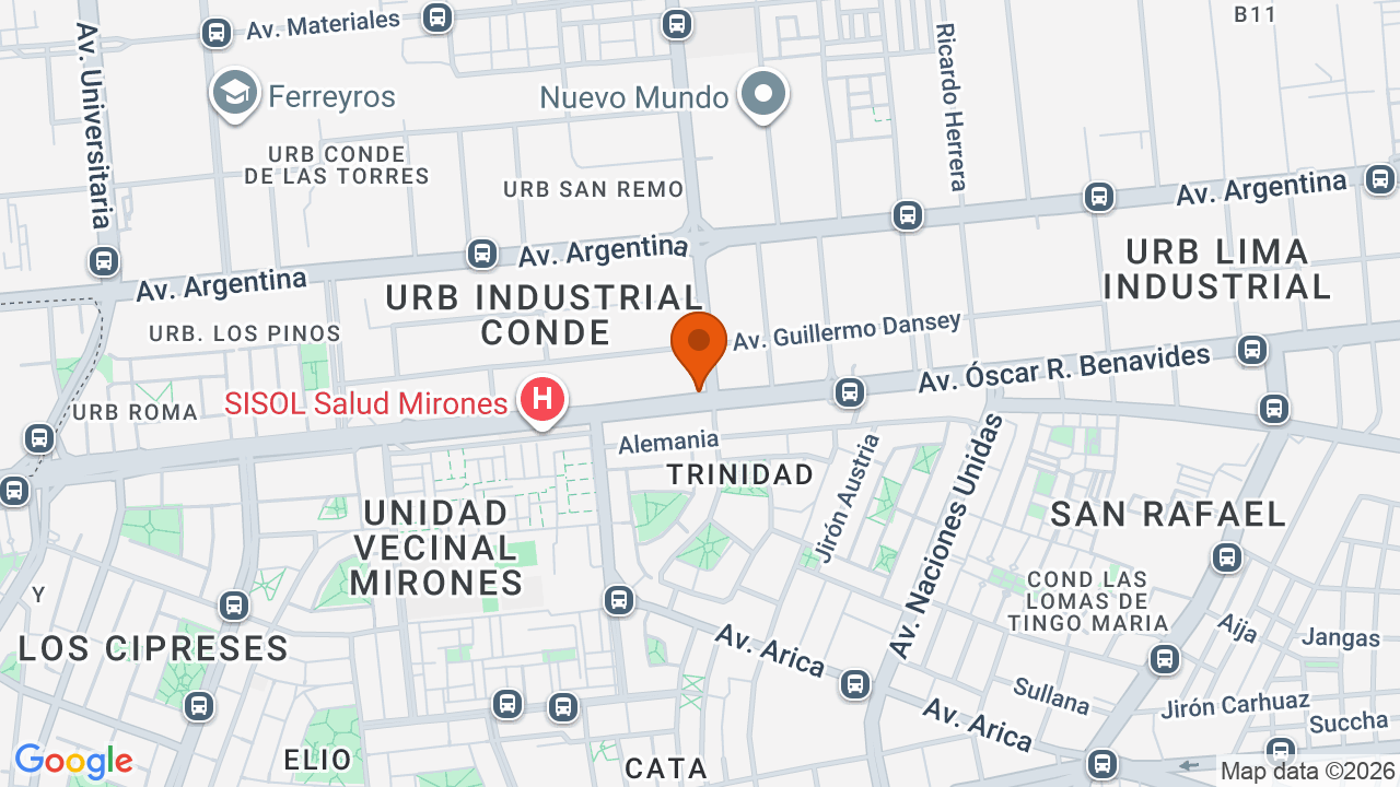 Ubicación aproximada en Cercado de Lima