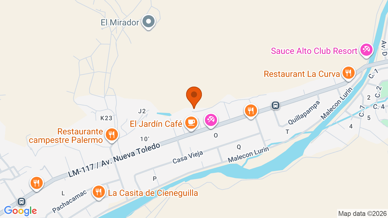 Ubicación aproximada en Cieneguilla