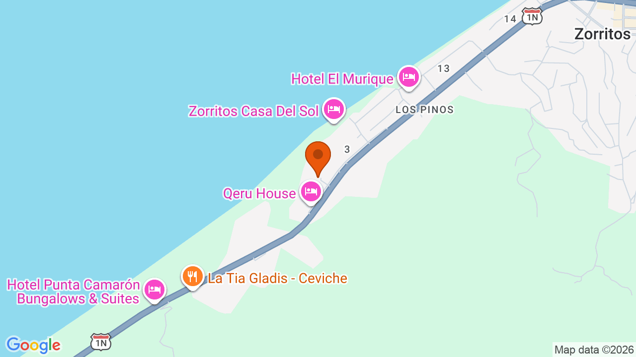 Ubicación aproximada en ZORRITOS