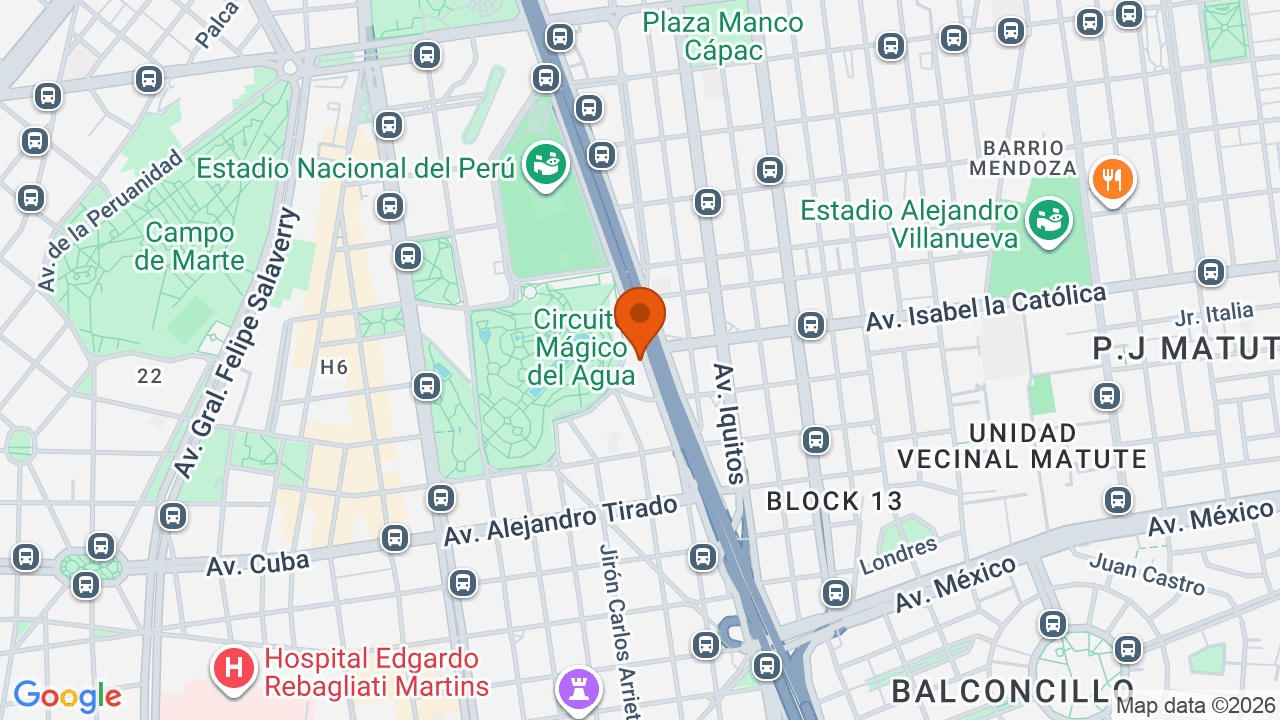 Ubicación aproximada en Cercado de Lima