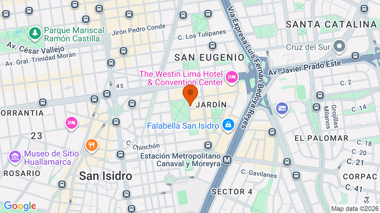 Ubicación aproximada en San Isidro