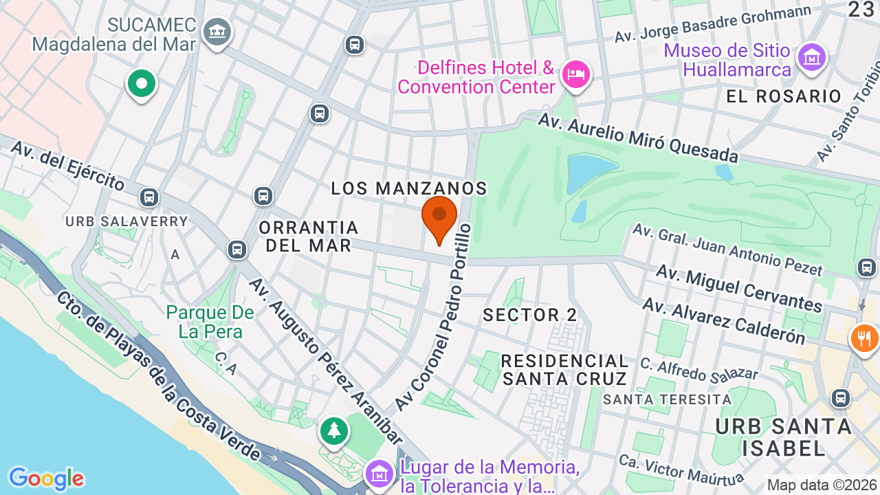 Ubicación aproximada en San Isidro
