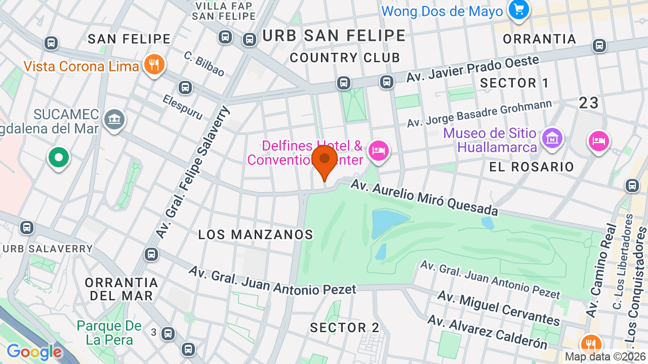 Ubicación aproximada en San Isidro