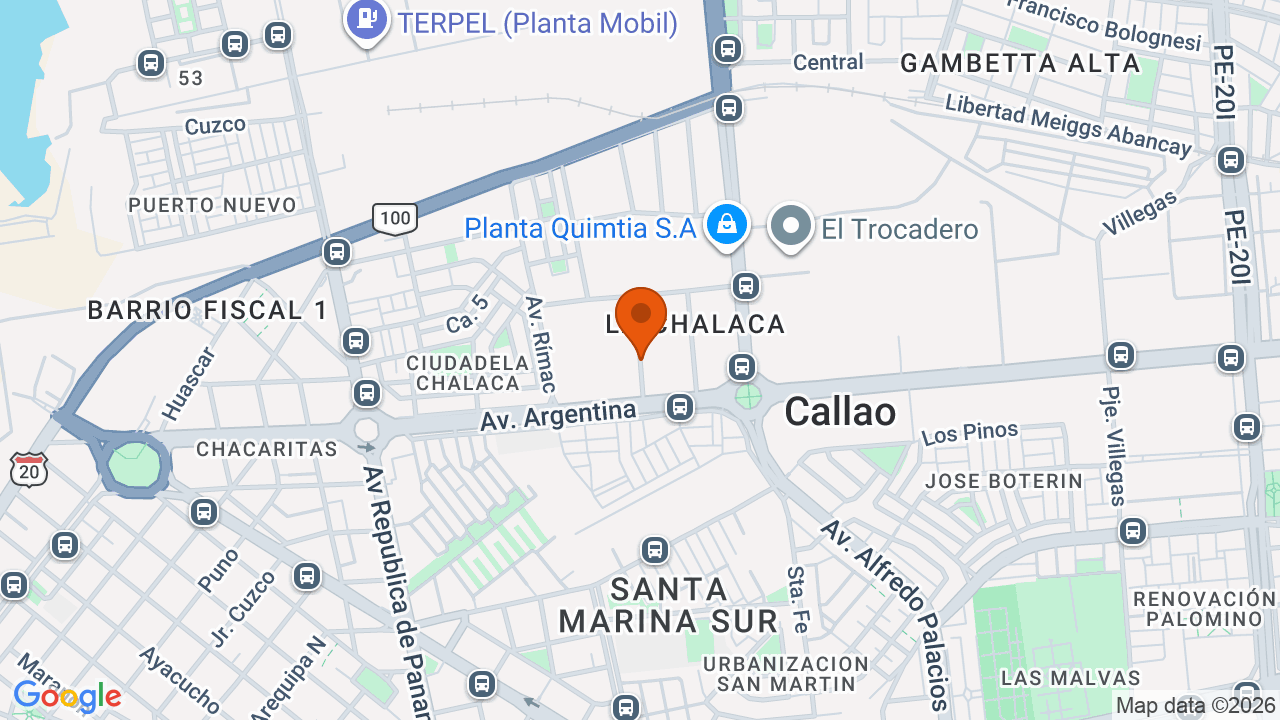 Ubicación aproximada en Callao