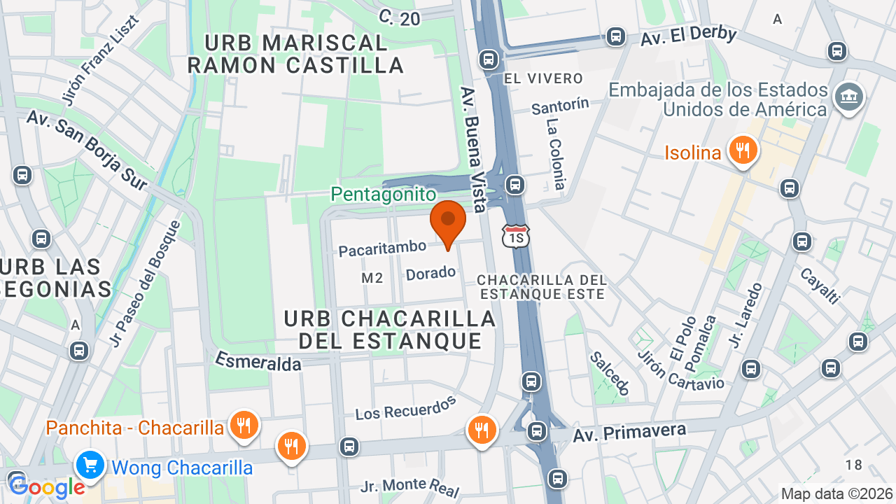 Ubicación aproximada en Santiago de Surco