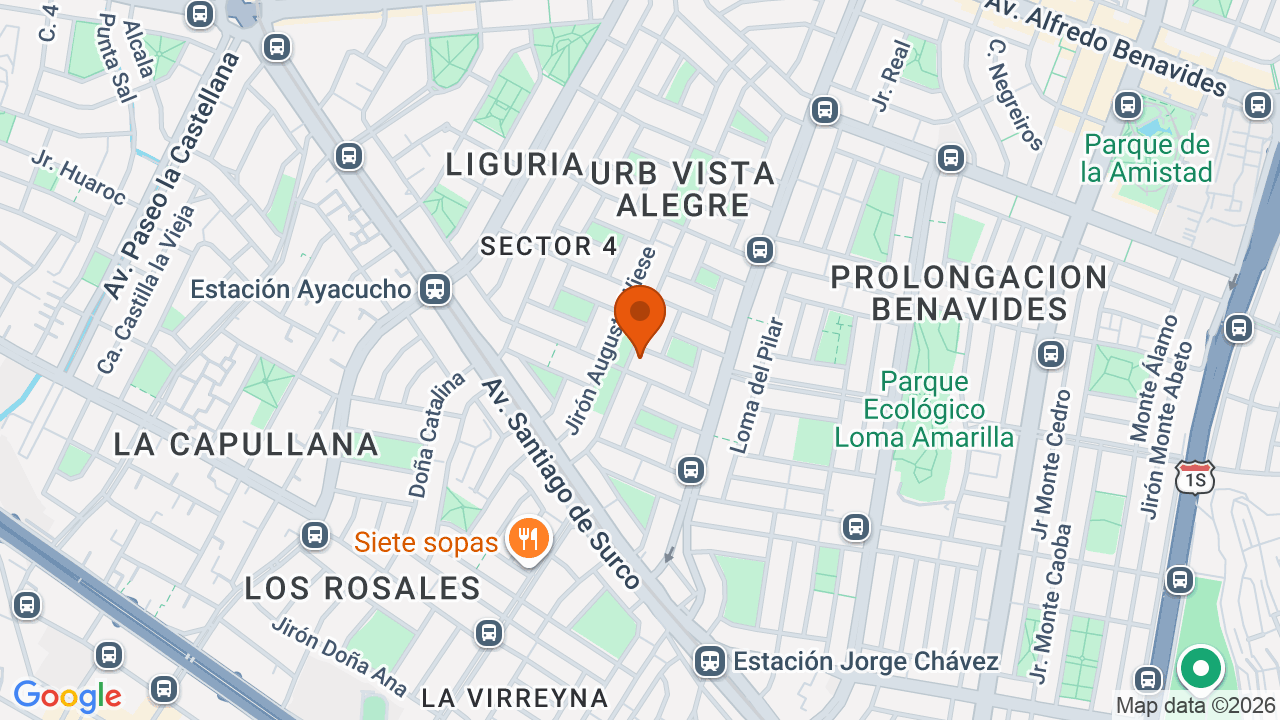 Ubicación aproximada en Santiago de Surco