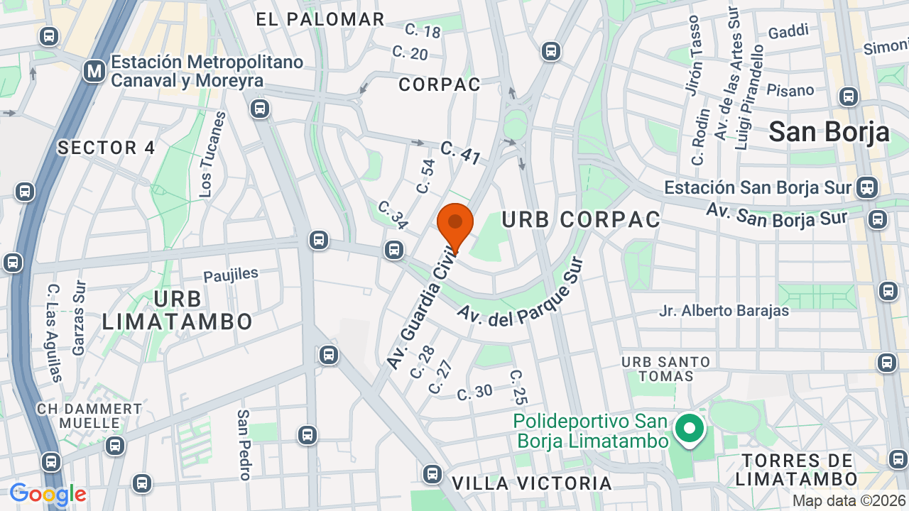Ubicación aproximada en San Isidro