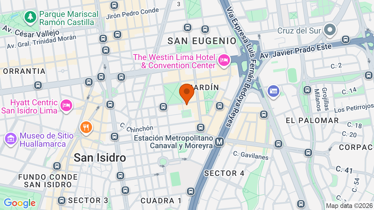 Ubicación aproximada en San Isidro
