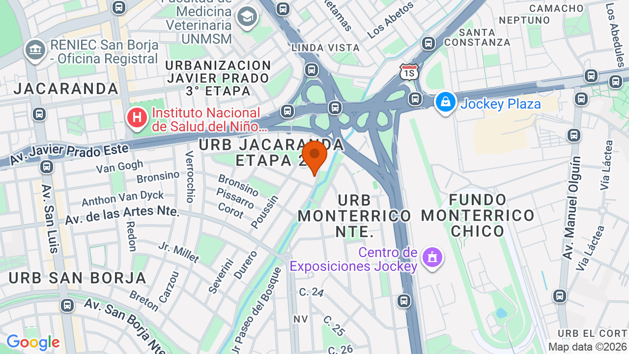 Ubicación aproximada en San Borja