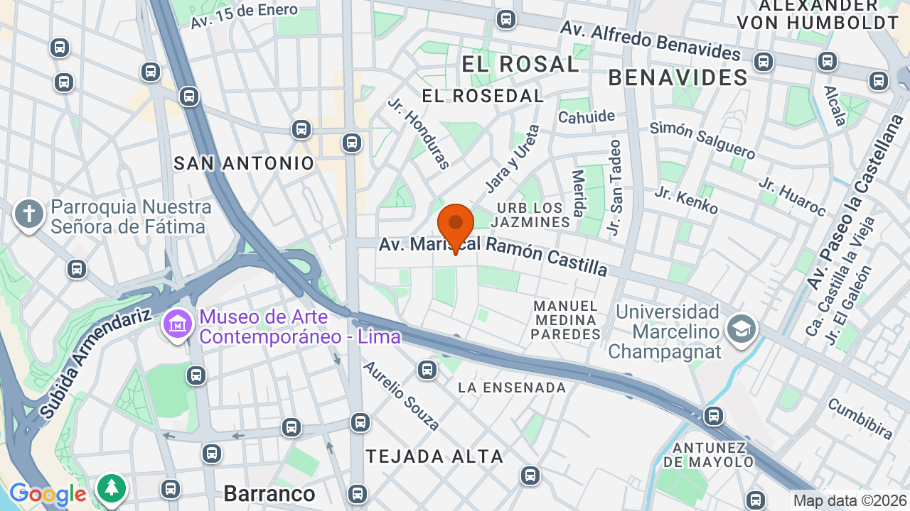 Ubicación aproximada en Santiago de Surco